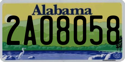 AL license plate 2AO8058