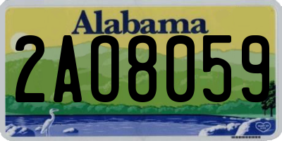 AL license plate 2AO8059