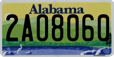 AL license plate 2AO8060