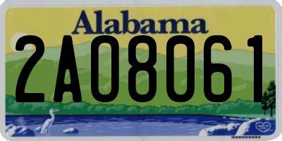 AL license plate 2AO8061