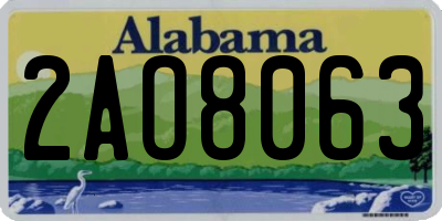 AL license plate 2AO8063