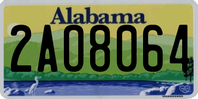 AL license plate 2AO8064