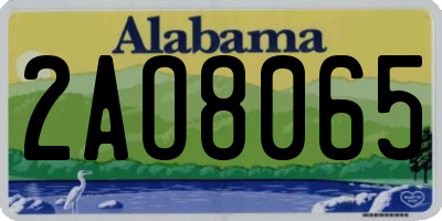 AL license plate 2AO8065