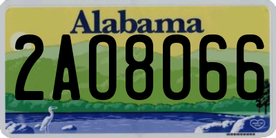 AL license plate 2AO8066