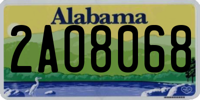 AL license plate 2AO8068