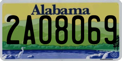 AL license plate 2AO8069