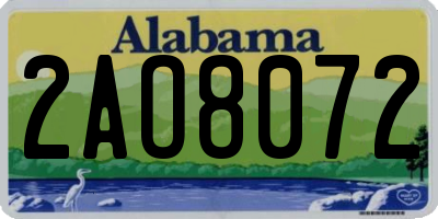 AL license plate 2AO8072