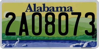 AL license plate 2AO8073