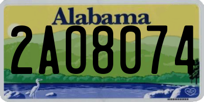 AL license plate 2AO8074