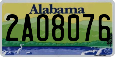 AL license plate 2AO8076