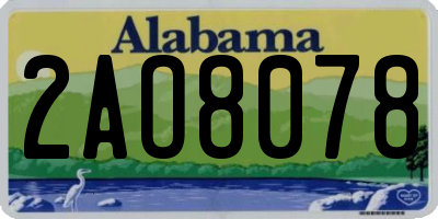 AL license plate 2AO8078
