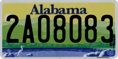 AL license plate 2AO8083