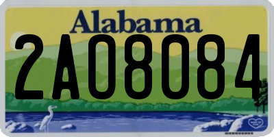 AL license plate 2AO8084