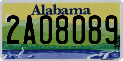 AL license plate 2AO8089