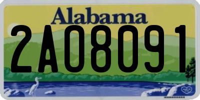 AL license plate 2AO8091