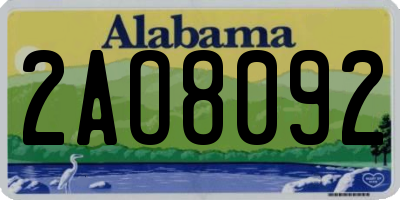 AL license plate 2AO8092