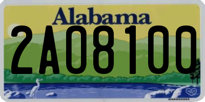 AL license plate 2AO8100