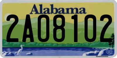 AL license plate 2AO8102
