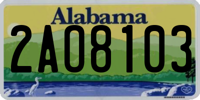 AL license plate 2AO8103