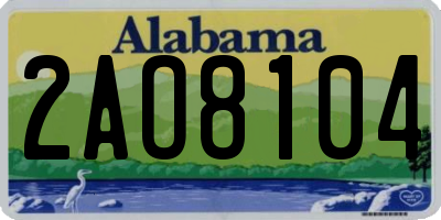 AL license plate 2AO8104