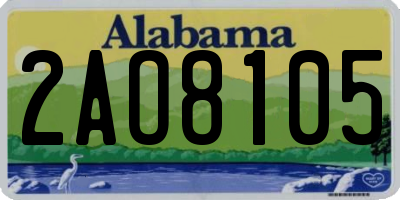 AL license plate 2AO8105