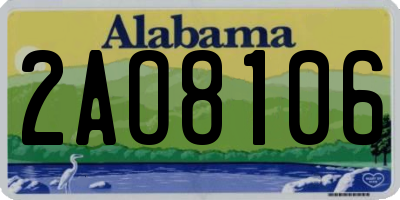 AL license plate 2AO8106