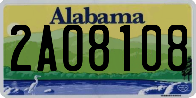 AL license plate 2AO8108