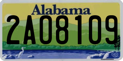 AL license plate 2AO8109