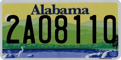 AL license plate 2AO8110
