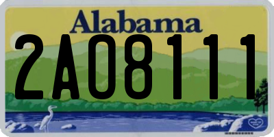 AL license plate 2AO8111