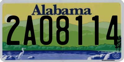 AL license plate 2AO8114