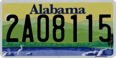 AL license plate 2AO8115