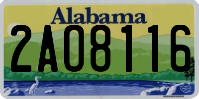 AL license plate 2AO8116