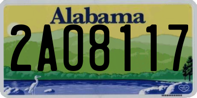 AL license plate 2AO8117