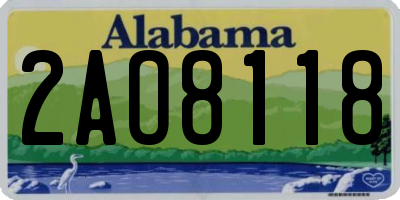 AL license plate 2AO8118