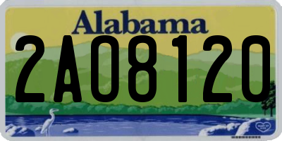 AL license plate 2AO8120