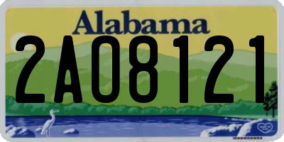 AL license plate 2AO8121