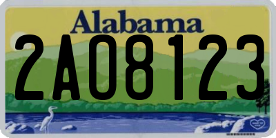 AL license plate 2AO8123