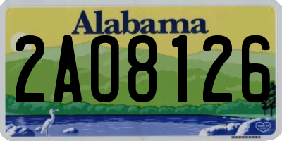 AL license plate 2AO8126