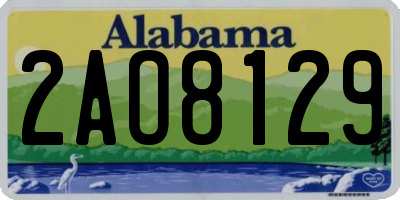 AL license plate 2AO8129