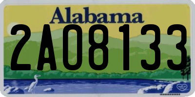 AL license plate 2AO8133
