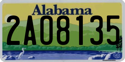AL license plate 2AO8135