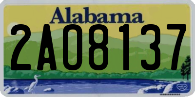 AL license plate 2AO8137