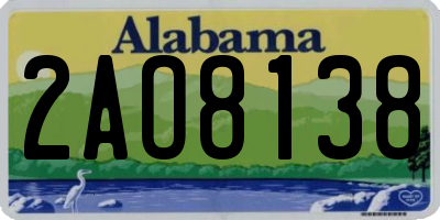 AL license plate 2AO8138