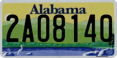 AL license plate 2AO8140