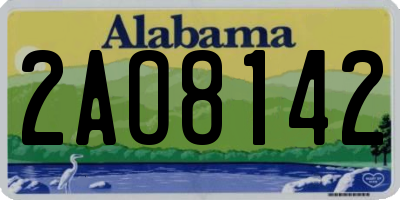 AL license plate 2AO8142