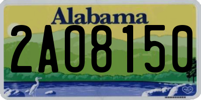AL license plate 2AO8150