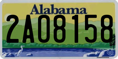 AL license plate 2AO8158
