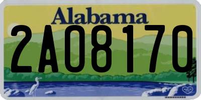AL license plate 2AO8170