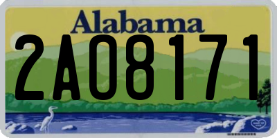 AL license plate 2AO8171